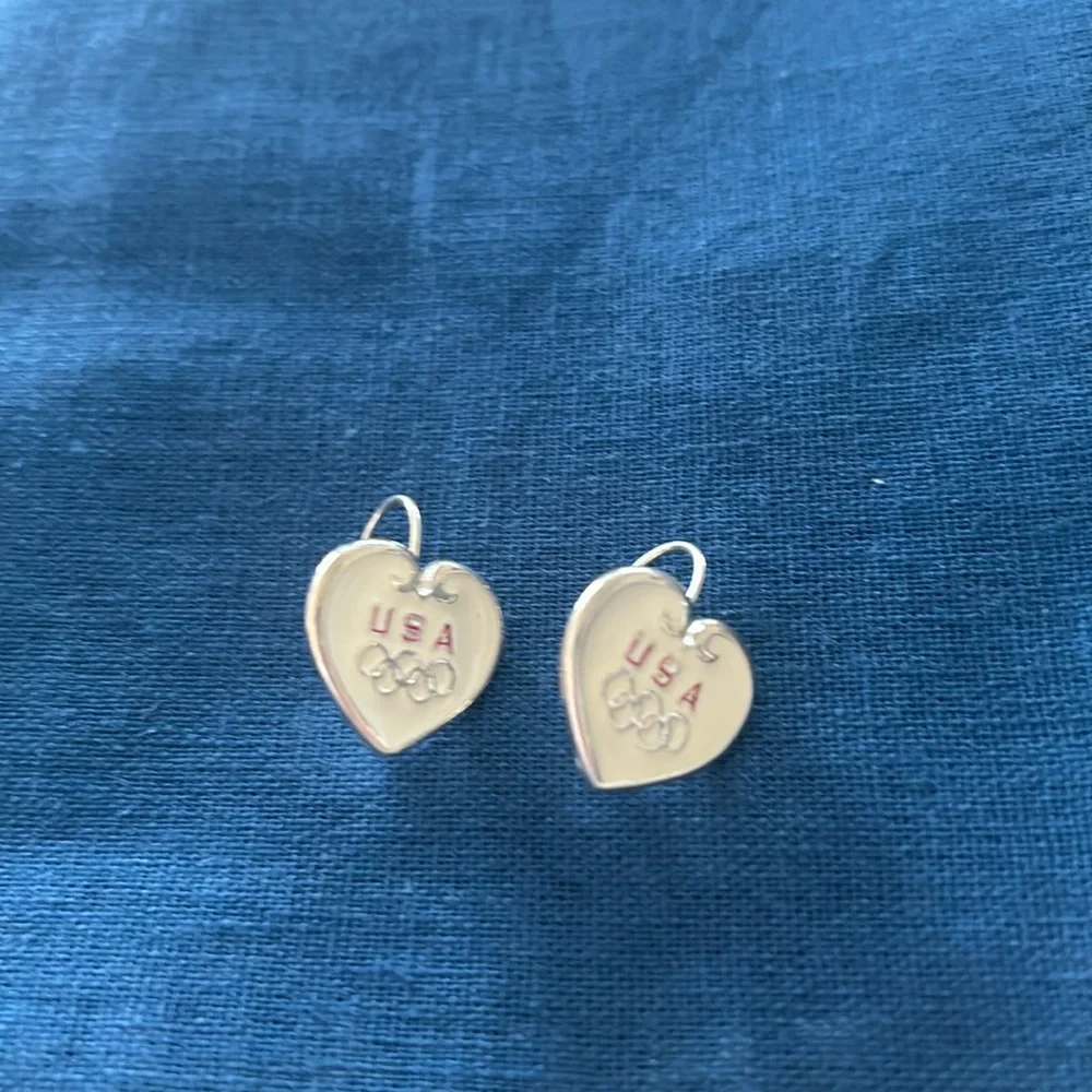 Vintage USA Olympics Earrings - Picture 1 of 2